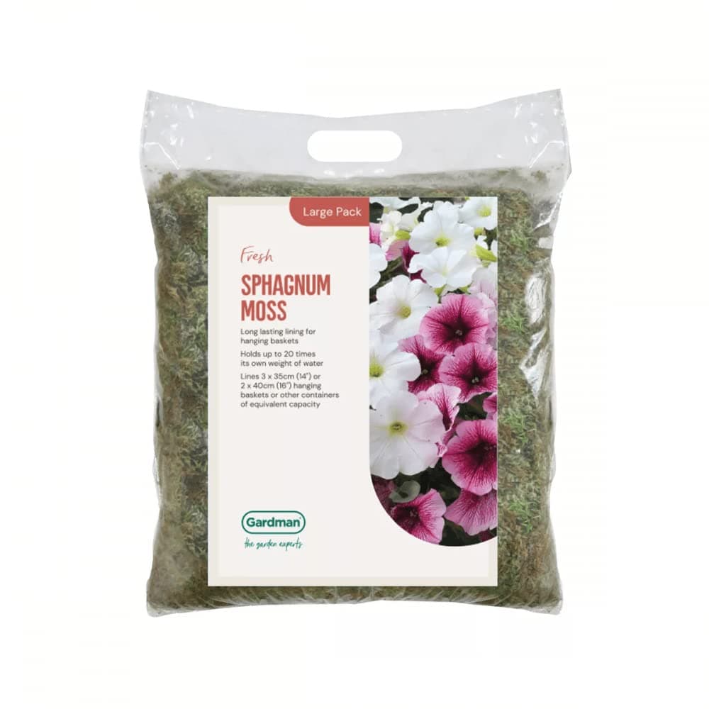 Gardman 04105 Fresh Sphagnum Moss-Large Pack, Green, 3 x 35 cm/2 x 40 ...