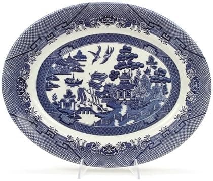 Amazon.com | Blue Willow by Churchill, Stoneware Serving Platter: Platters