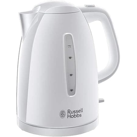 Russell Hobbs 21270 Textures Plastic Kettle, 1.7 Litre, 3000 W, White ...