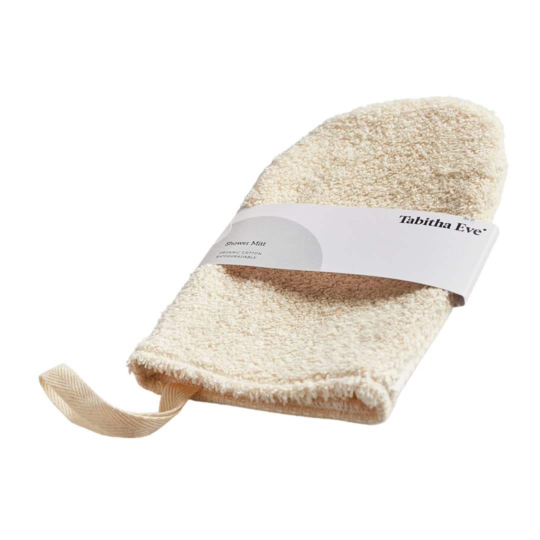 Amazon.com: Tabitha Eve | Cotton Shower Mitt | Organic Cotton | Plastic ...