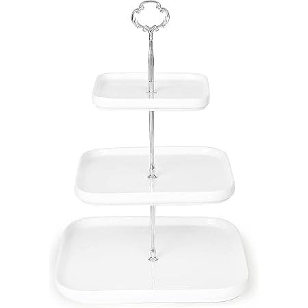 Amazon.com: Sweese 735.101 3 Tier Cupcake Stand- White Porcelain Cake ...