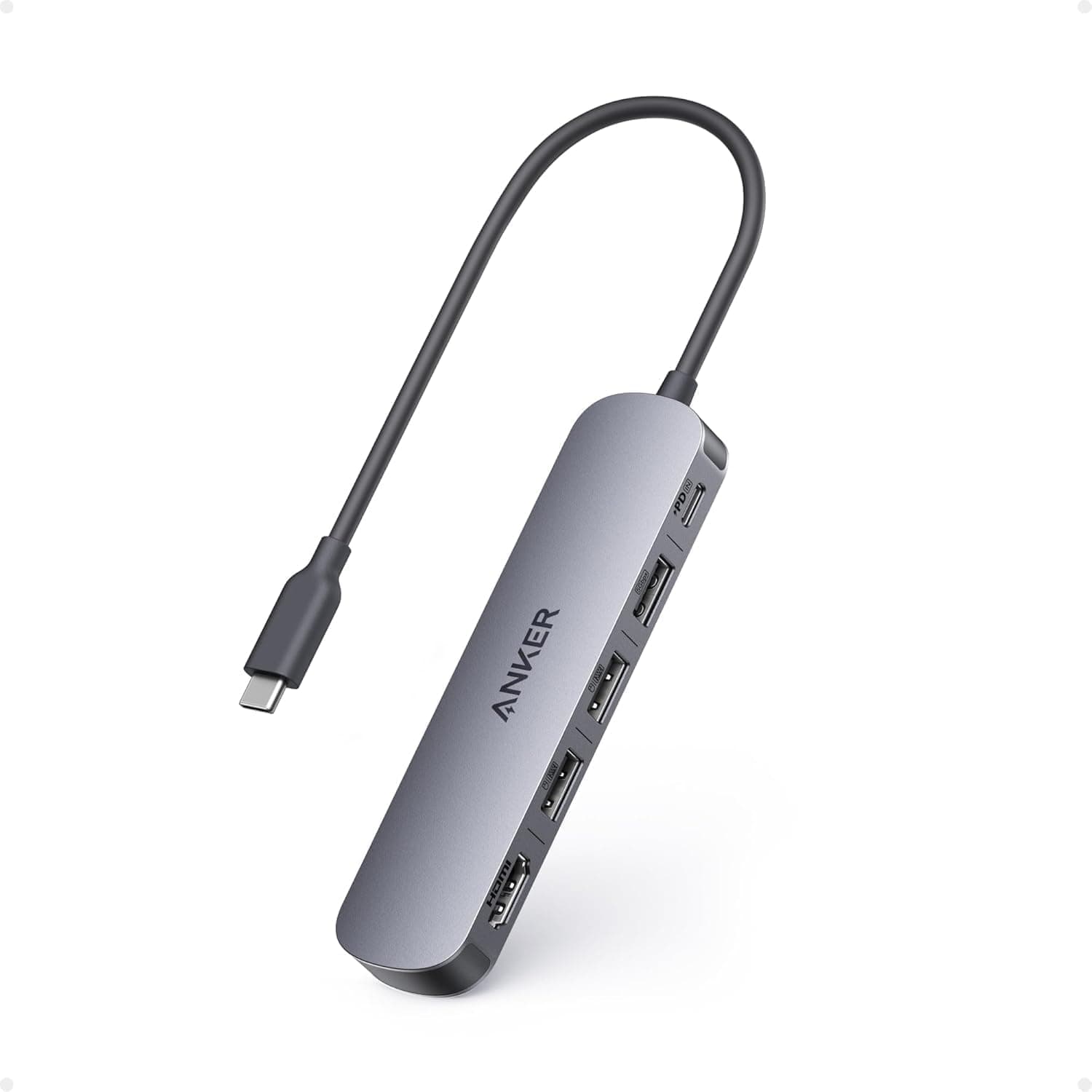 Anker USB C Hub (5-in-1), USBC Hub Multiport Adapter, 4K@30Hz HDMI with ...