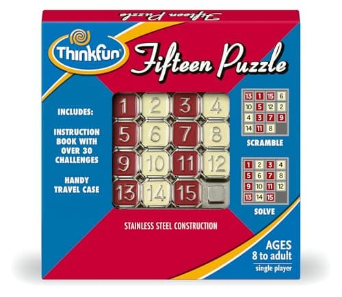 Ravensburger ThinkFun Fifteen Puzzle - Classic Puzzle Game,Age 8+, Multicolor