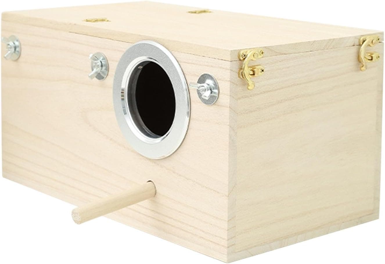 Bird Nest House - Wood Nesting Box for Breeding Parakeets | Nesting ...