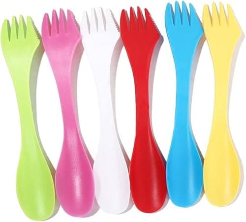 1pcs Portable Same Light My Fire Picnic Tools Spork for Outdoor Sports Travel Camping Picnic Dinner Color Random