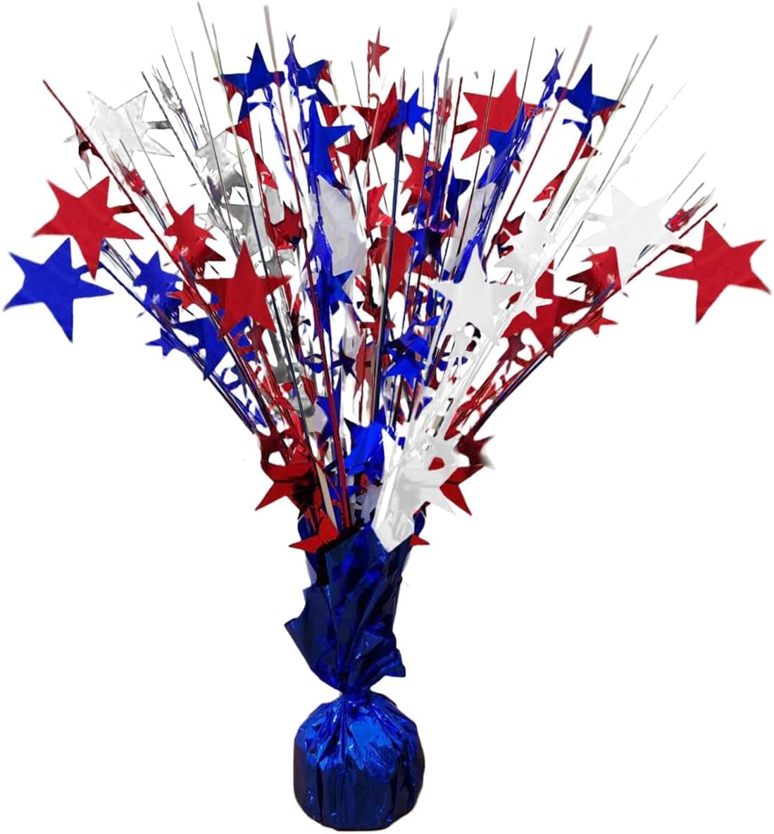 Amazon.com: PMU Starburst Balloon Centerpiece - Patriotic Red,White ...