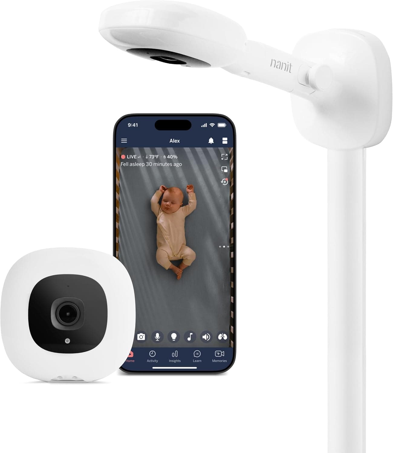 Amazon.com: Nanit Pro Smart Baby Monitor - Camera & Wall Mount- 1080p ...