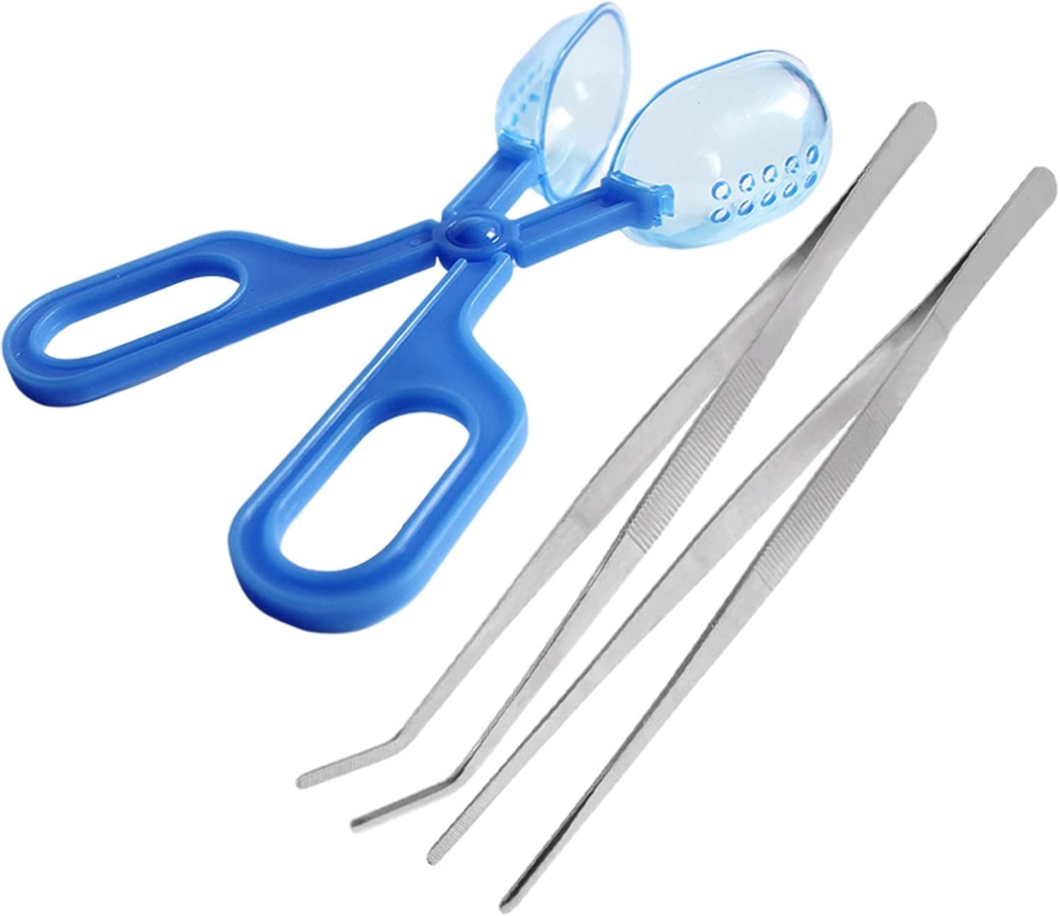3in1 Feeding Tool Reptile Feeding Tongs Cricket Clamp Bug Scooper ...