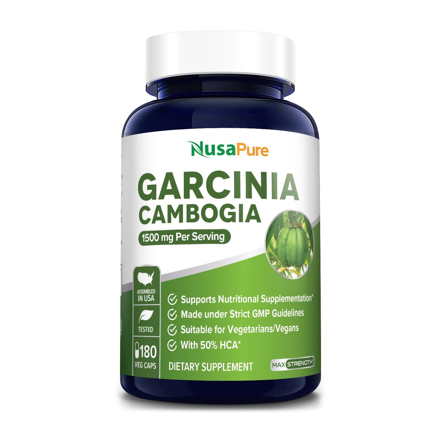 Amazon.com: NusaPure Garcinia Cambogia 180 Veggie Caps 1500mg ...