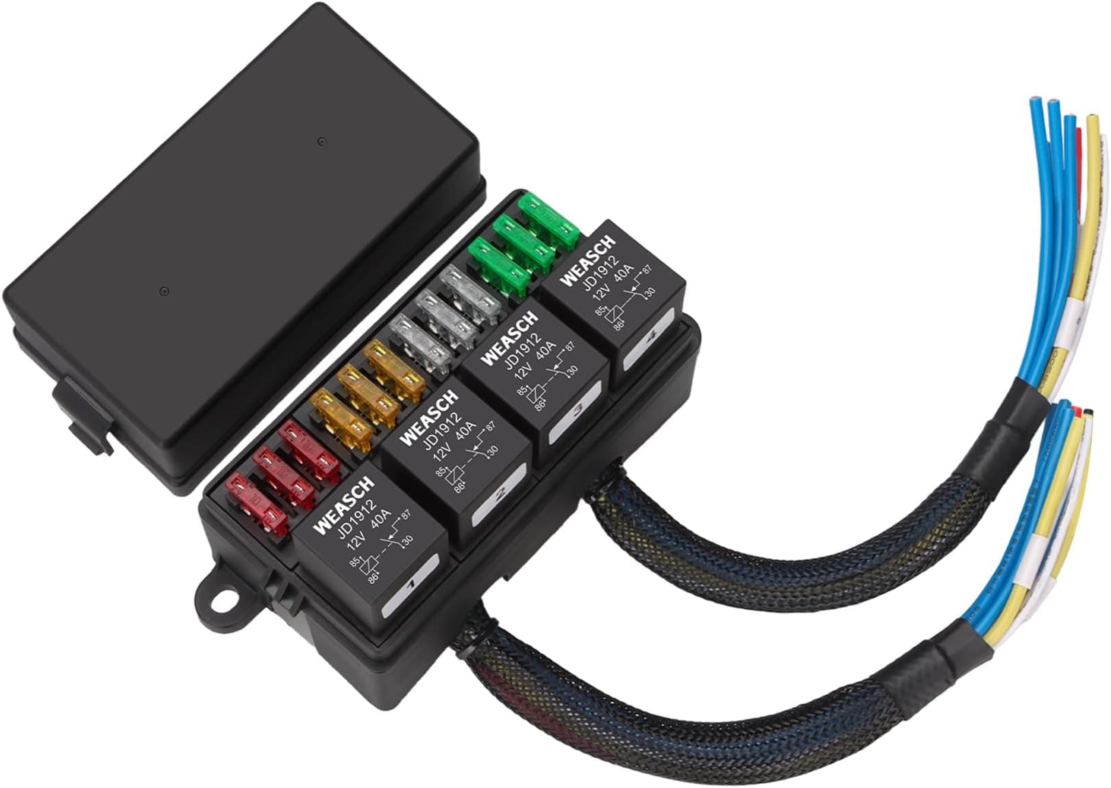 Amazon.com: Bussmann 15305-2-2-4 RTMR Dual Input Stud Fuse Relay Panel ...