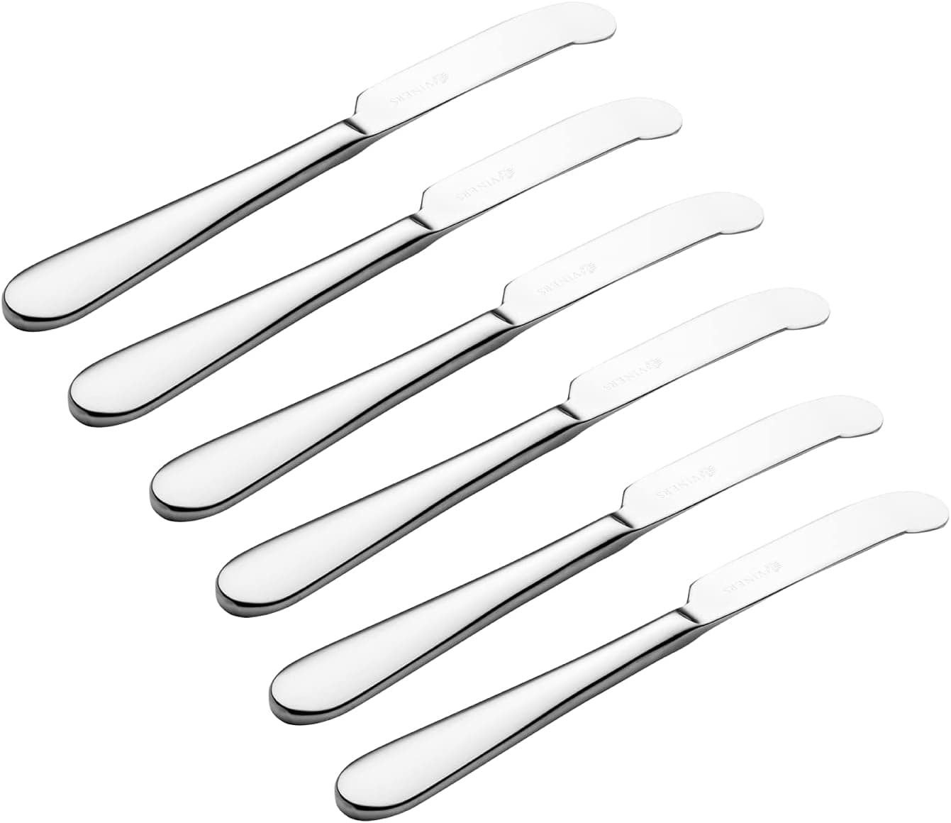 Viners Select 18.0 Stainless Steel Butter Knives, Set of 6, Silver ...