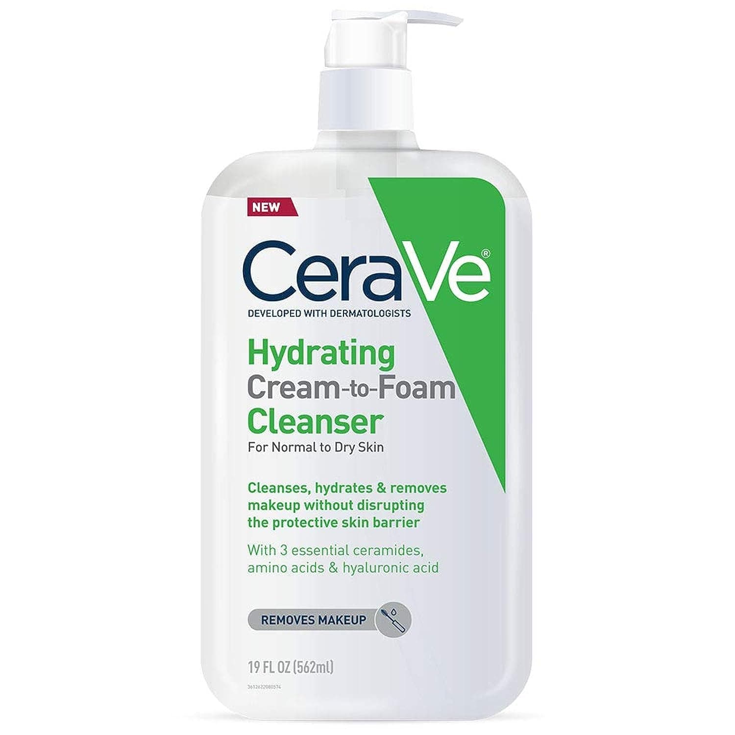 Amazon.com: CeraVe Hydrating Cream To Foam Cleanser, Makeup Remover ...