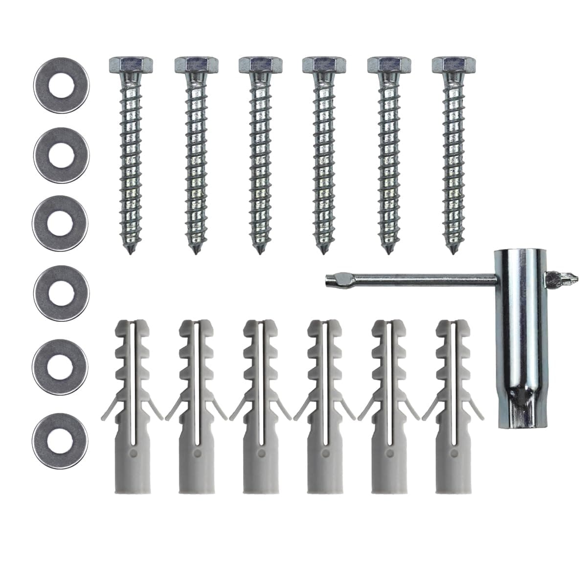 Drywall Anchors for TV Mount, Lag Bolt Kit includes Concrete Wall ...