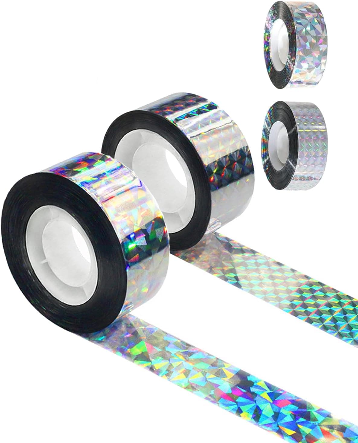 Amazon.com : EONBES 2 * 360ft Bird Scare Tape Flash Ribbon Holographic ...