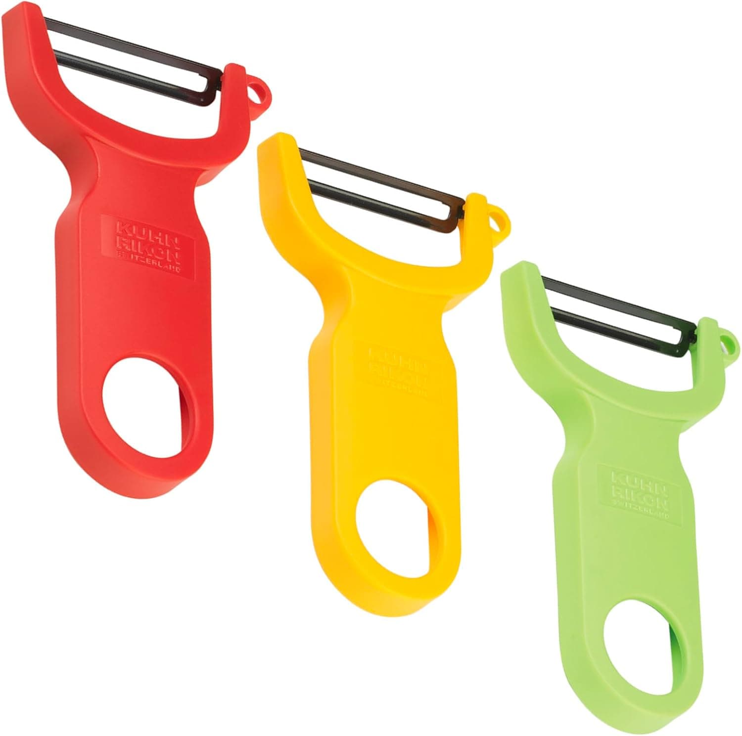 KUHN RIKON 2784 Original Swiss Peeler 3-Pack Red/Green/Yellow: Peelers ...