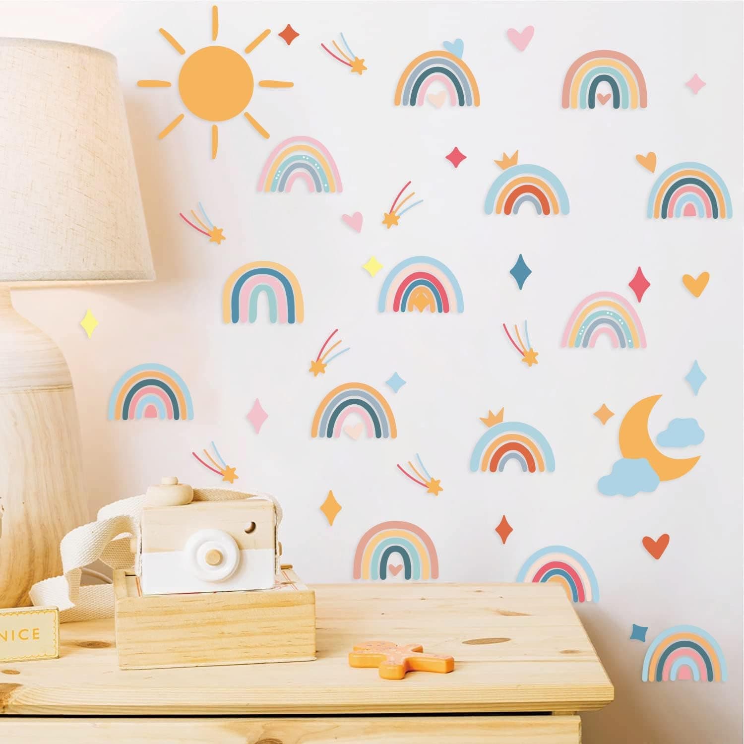 Amazon.com: Rainbow Wall Decals Stickers Rainbow Wall Decor for Kids ...
