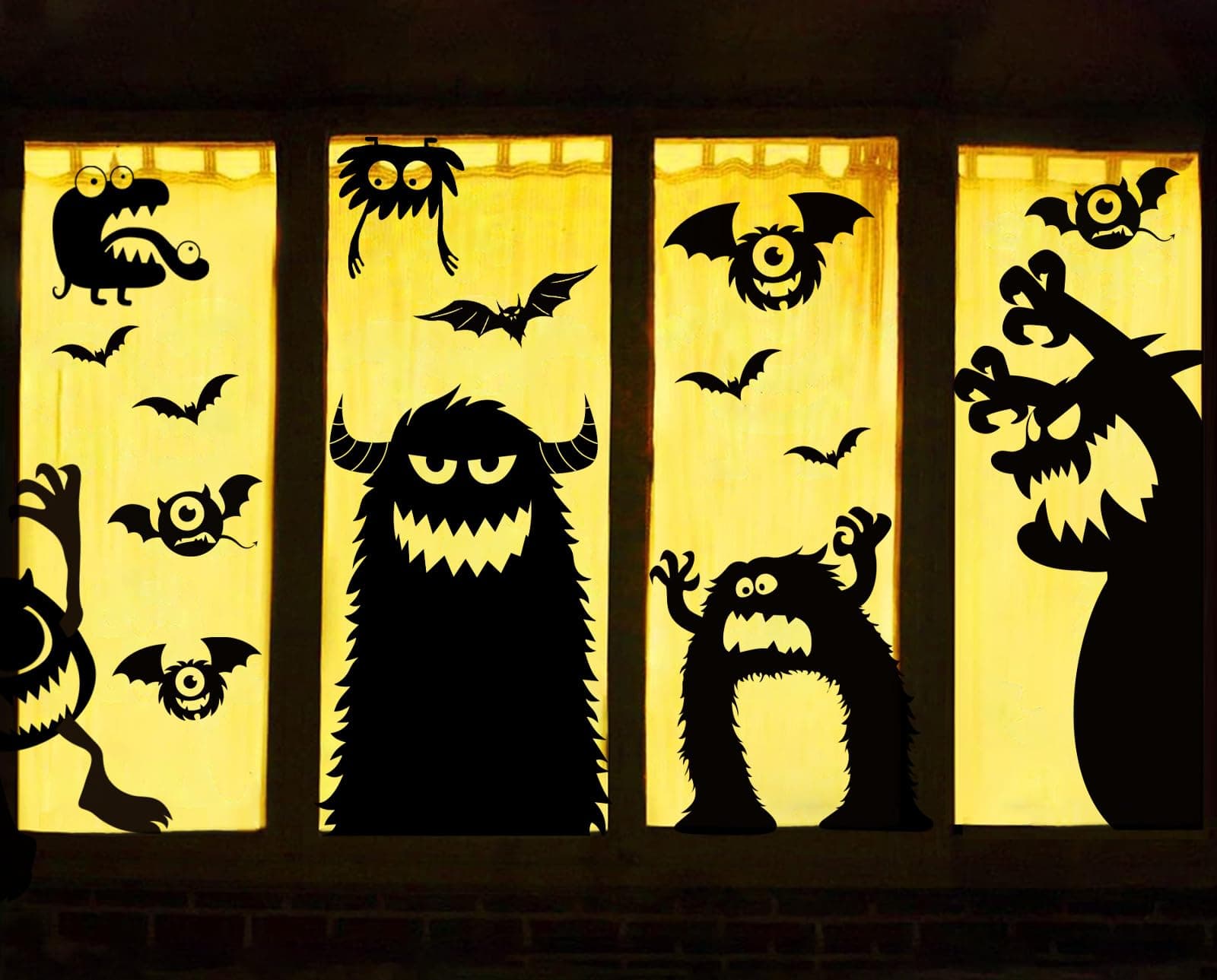 Snapklik.com : Large Halloween Window Clings Decorations Halloween ...