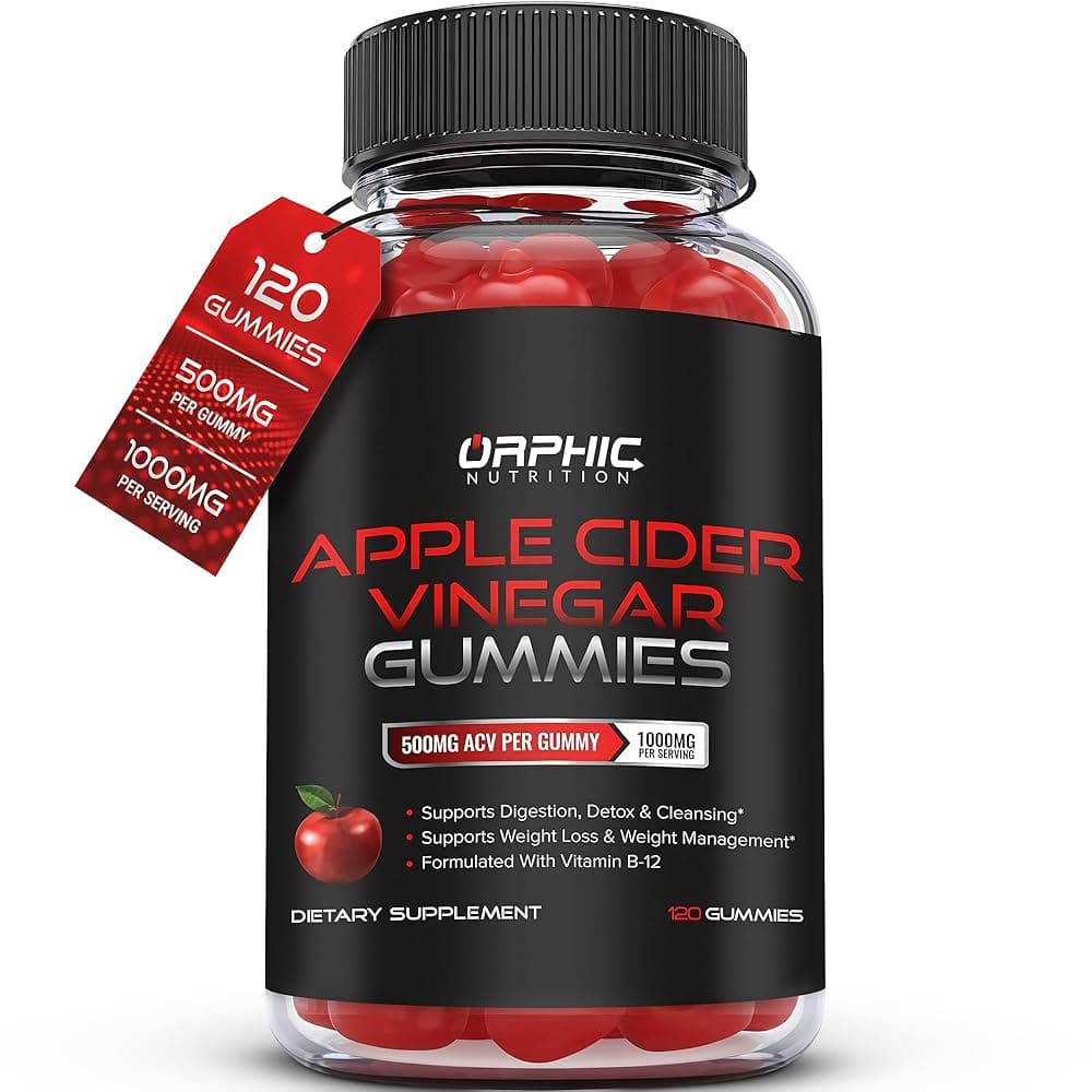 Amazon.com: ORPHIC NUTRITION Apple Cider Vinegar Gummies - 1000mg ...