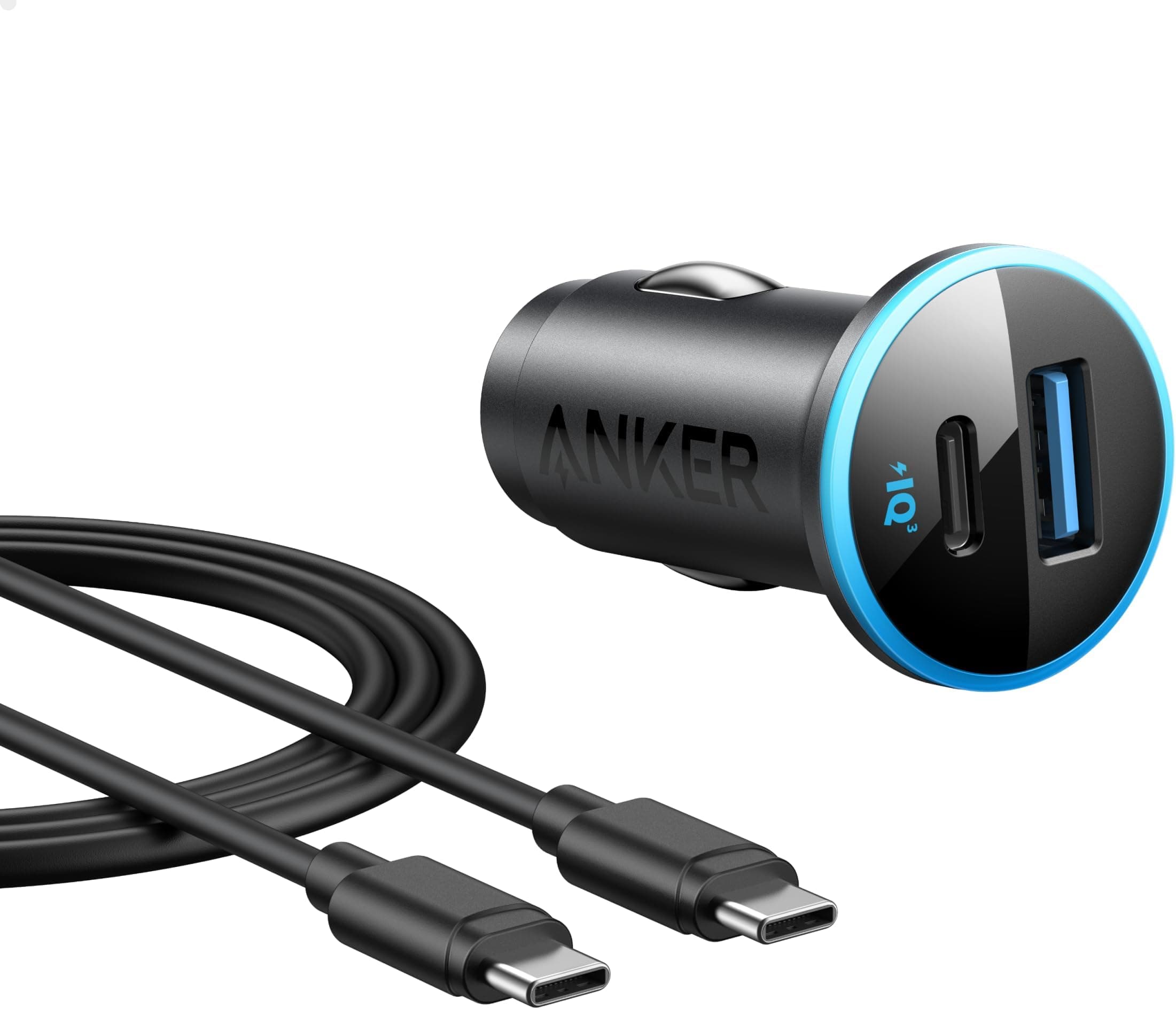 Amazon.com: Anker 323 USB C Car Charger Adapter, 52.5W Cigarette ...
