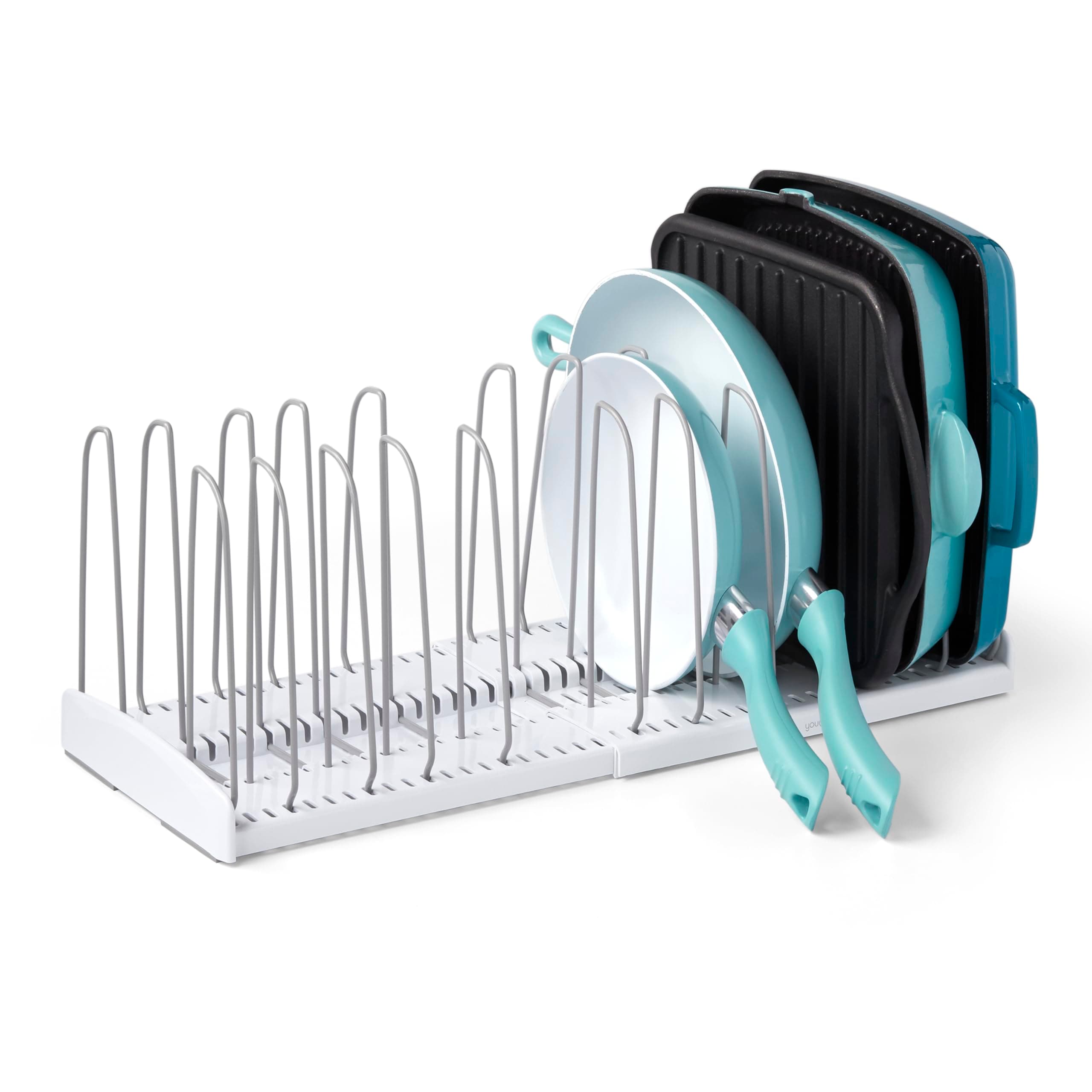 YouCopia StoreMore Expandable Cookware Rack Adjustable Pan Organizer ...