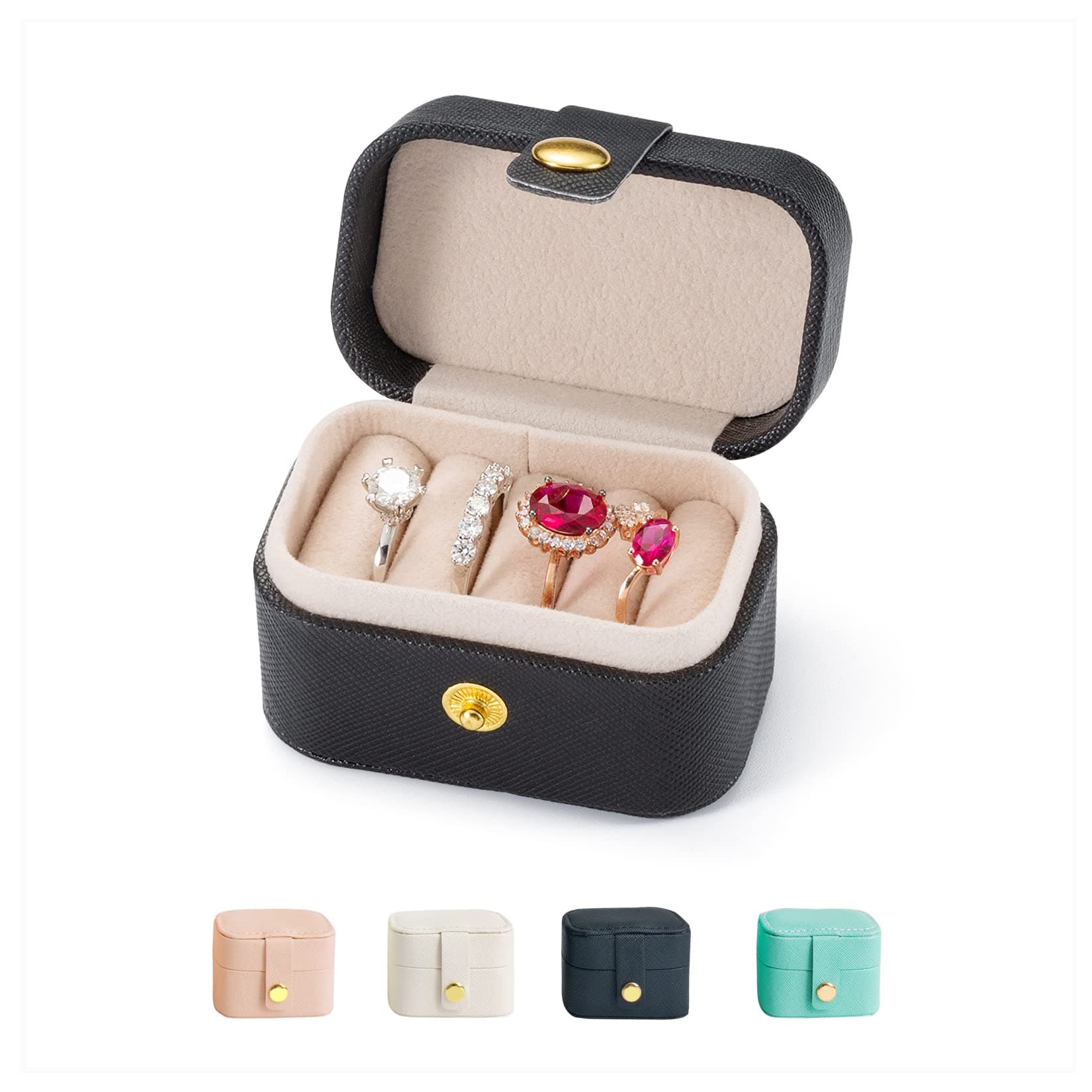 Amazon.com: VOMNA Travel Jewelry Ring Case,Small Jewelry Ring Box,Ring ...