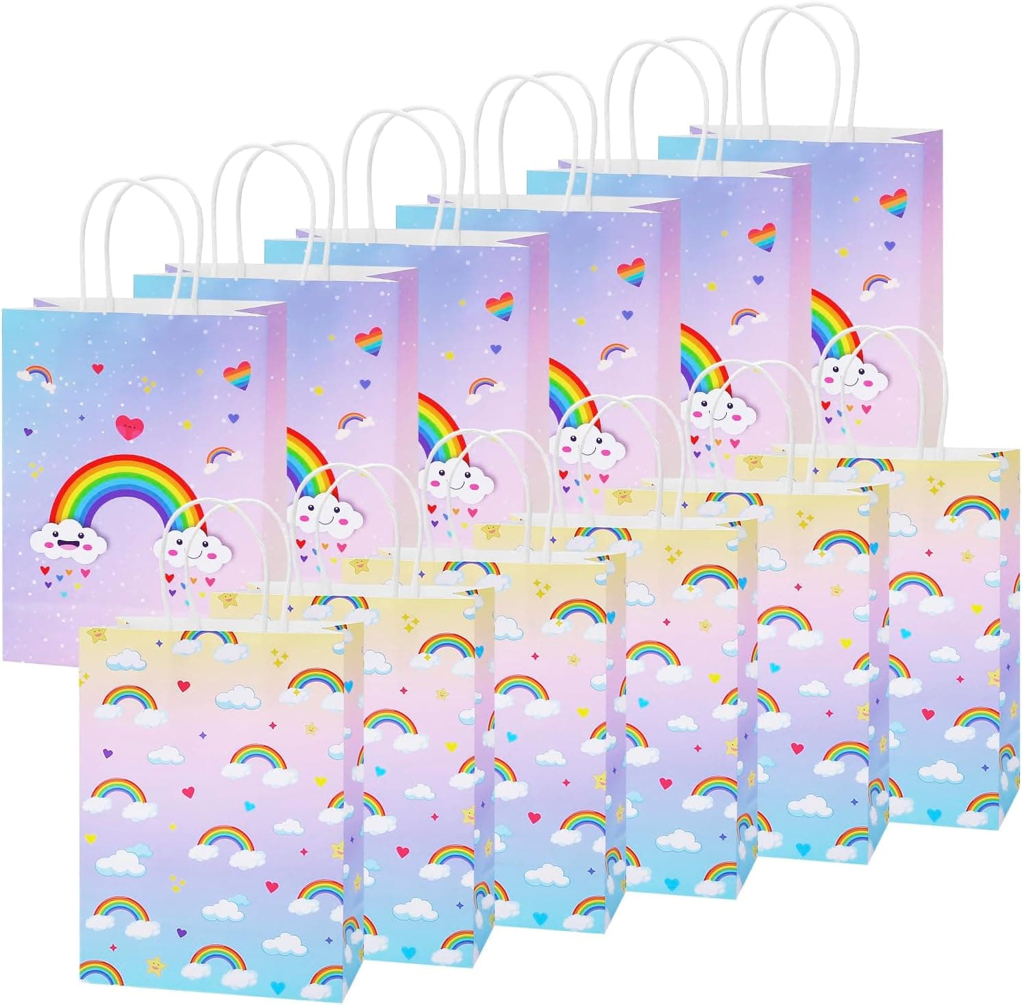 Talking Tables Pack of 8 Rainbow Paper Birthday Treat Bags Fill with ...