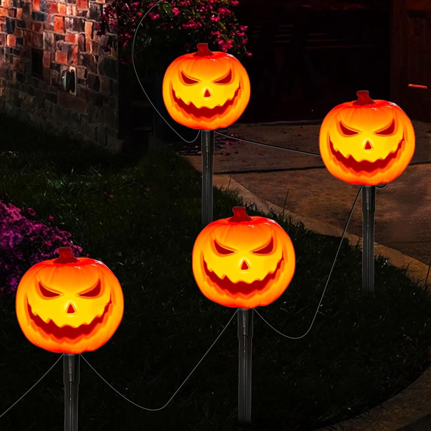 Lights4fun Halloween Pumpkin Pathway Lights