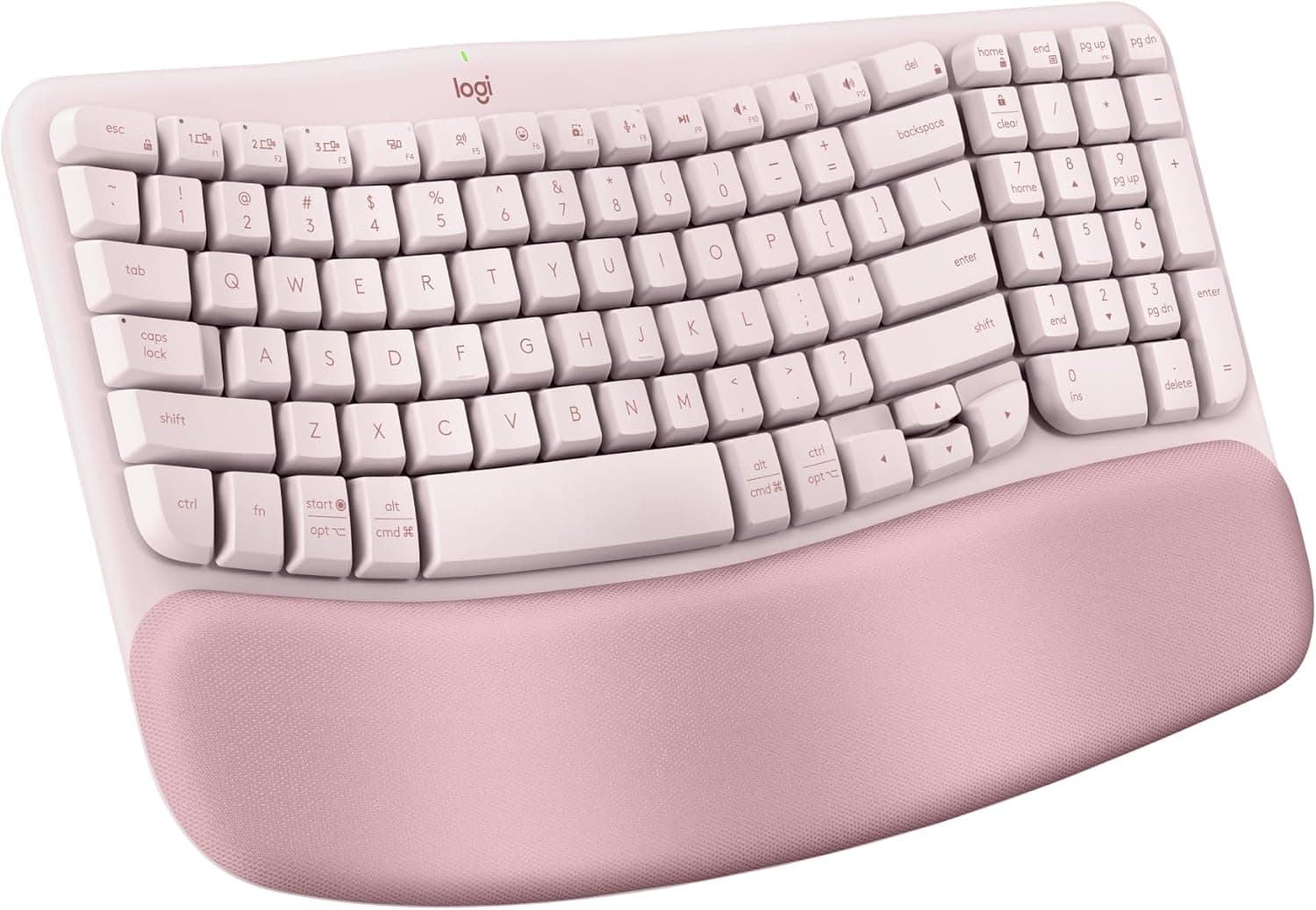Logitech Wave Keys Wireless Ergonomic Keyboard, Rose: Keyboards: Amazon ...
