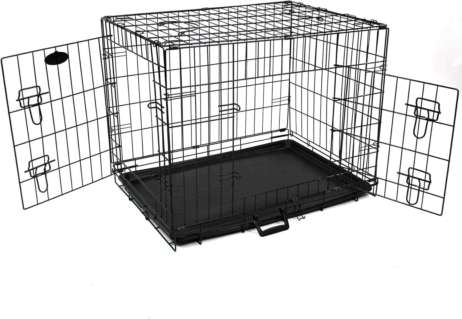 Easipet Dog Puppy Large Black Metal Training Cage Crate 36 : Amazon.co ...