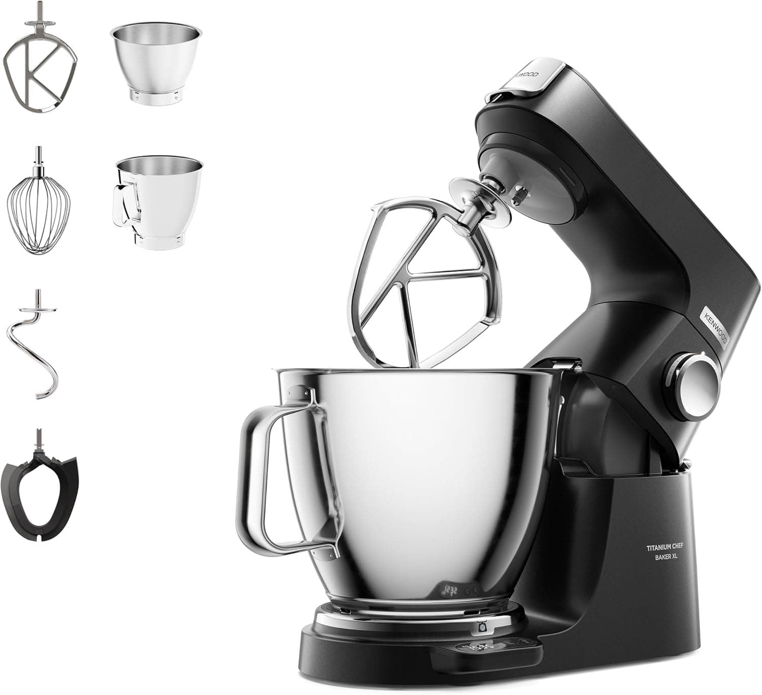 Kenwood Titanium Chef Baker XL Stand Mixer KVL85.004BK, Includes 5L and ...