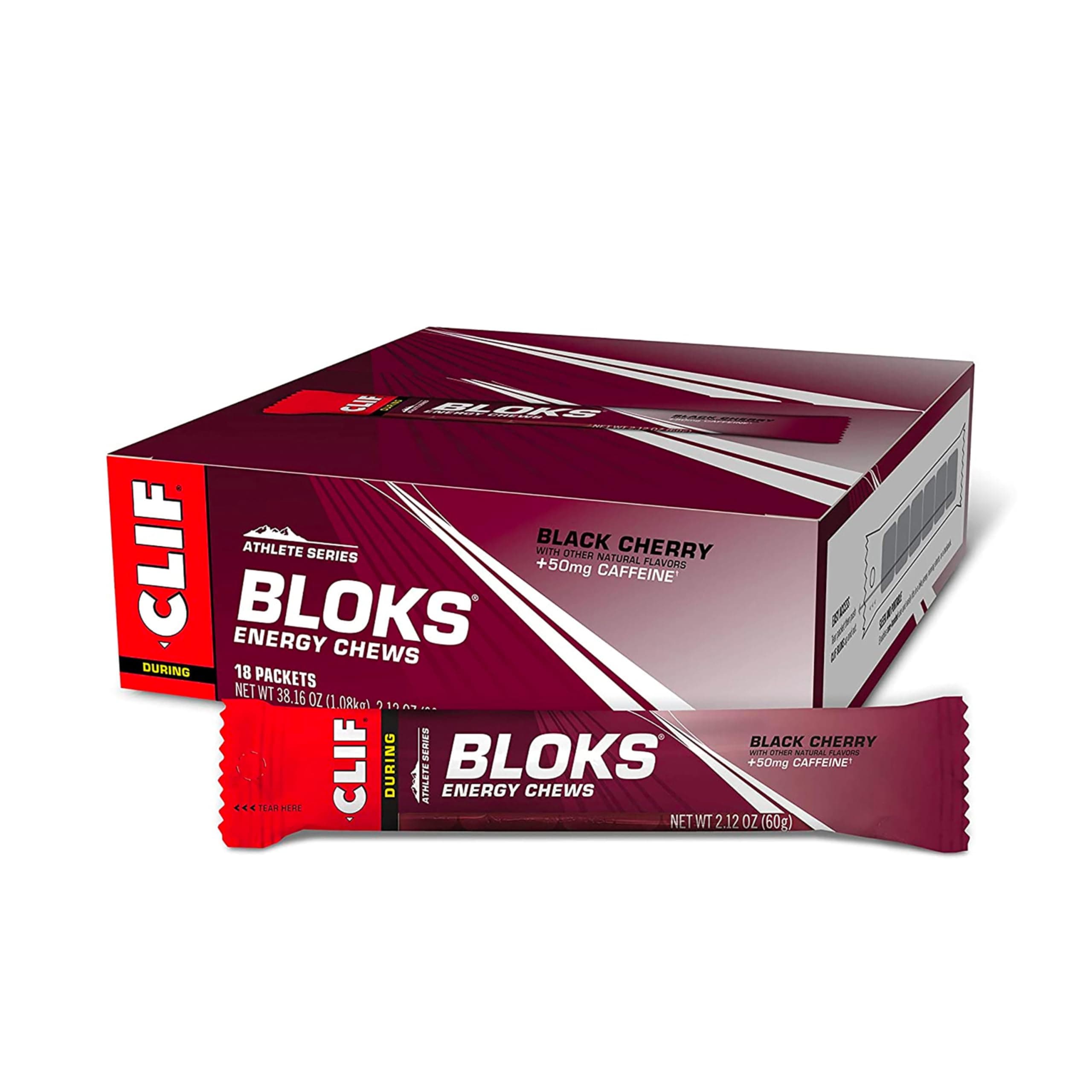 CLIF BLOKS - Energy Chews - Black Cherry - (2.1 Ounce Packet, 18 Count ...