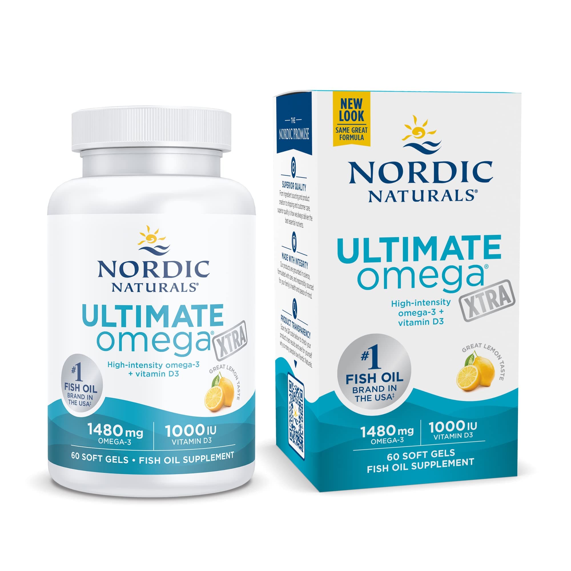 Amazon.com: Nordic Naturals Ultimate Omega Xtra, Lemon Flavor - 60 Soft ...