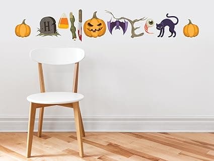 Amazon.com: Halloween Words Fabric Wall Decals - Halloween Spelled Out ...