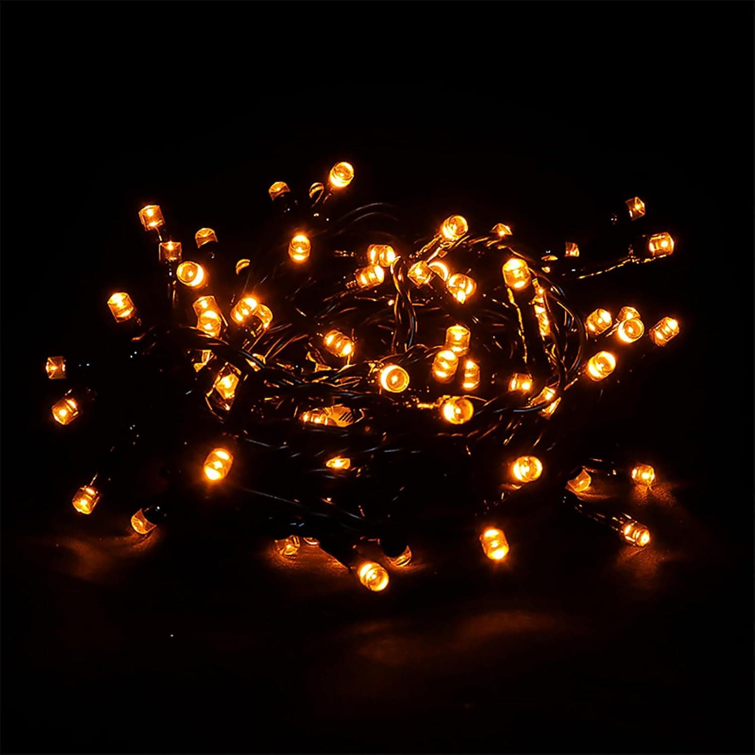 Orange Halloween String Lights - 100 LED Orange String Lights Plug in ...