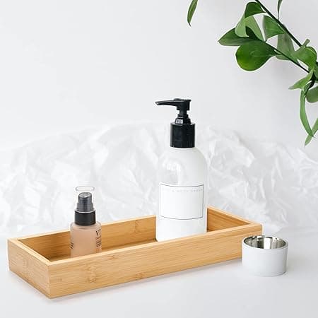 Amazon.com: Bamboo Bathroom Tray, Bathroom Vanity Tray, Bathroom Trays ...