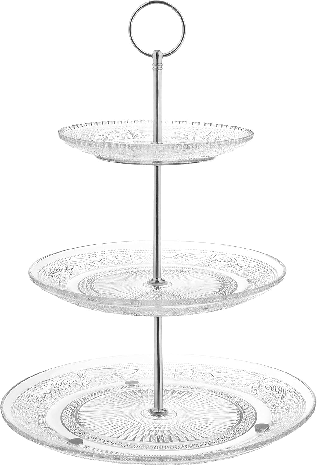 Amazon.com: Royalty Art 3-Tiered Serving Stand (Glass) Beautiful ...
