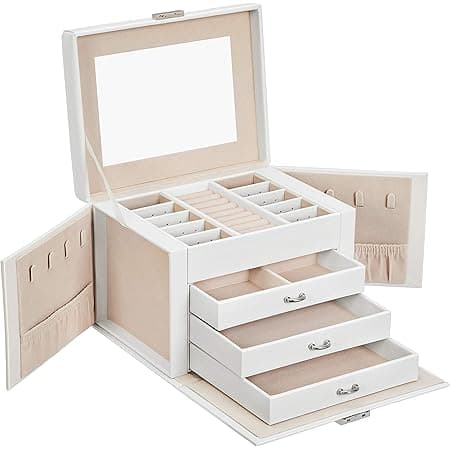 Amazon.com: SONGMICS Jewelry Box, Christmas Gifts, Jewelry Organizer 4 ...