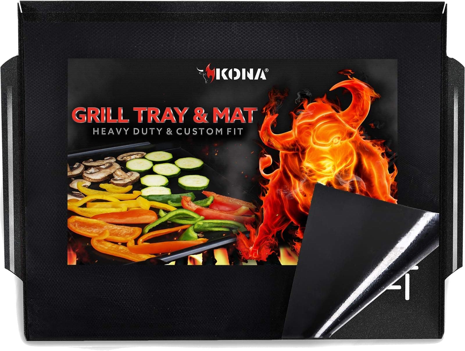 Amazon.com : Kona Best BBQ Grill Mat - Heavy Duty 600 Degree Non-Stick ...