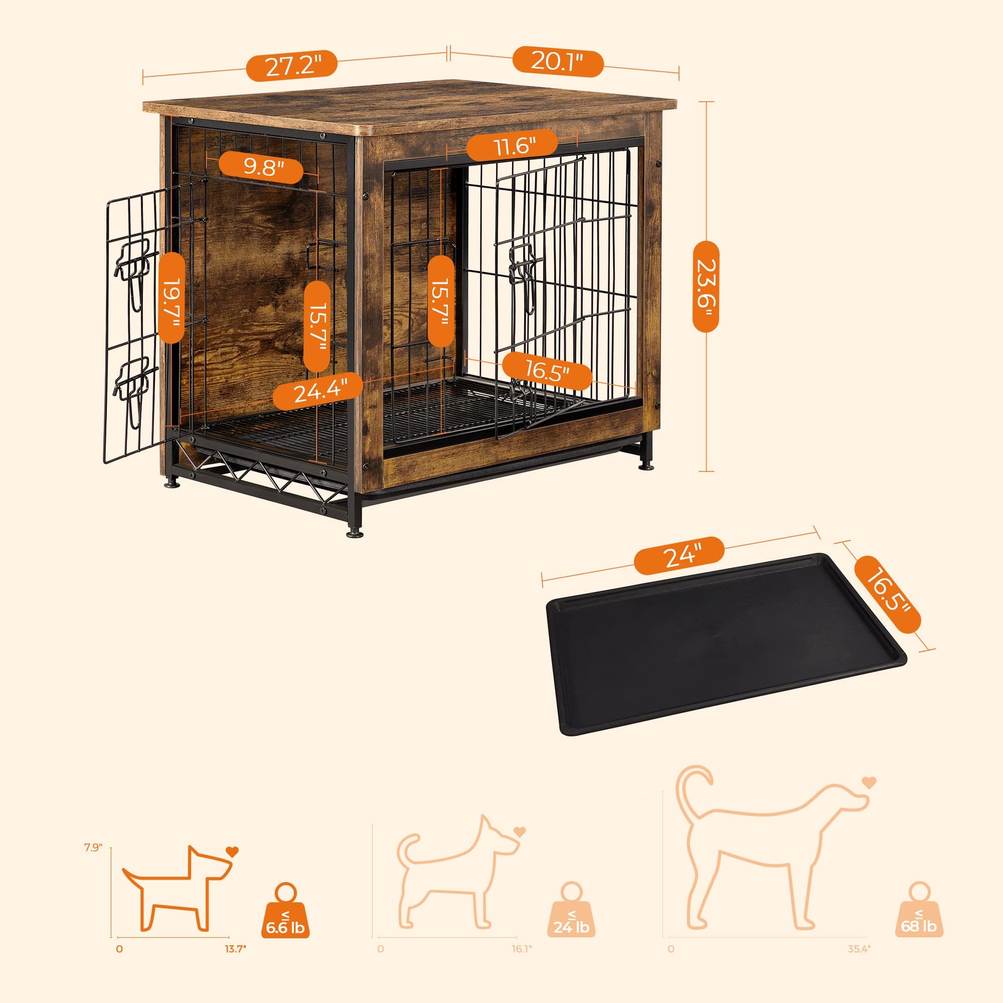 Feandrea Wooden Dog Crate at Jared Harper blog