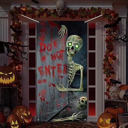 Amazon.com: Skeleton Door Cover - Halloween Wall Decoration : Toys & Games