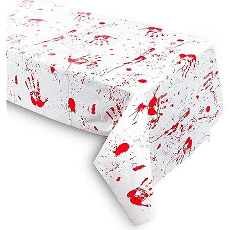 Amazon.com: Halloween Decorations - Bloody Zombie Table Cover, Scary ...