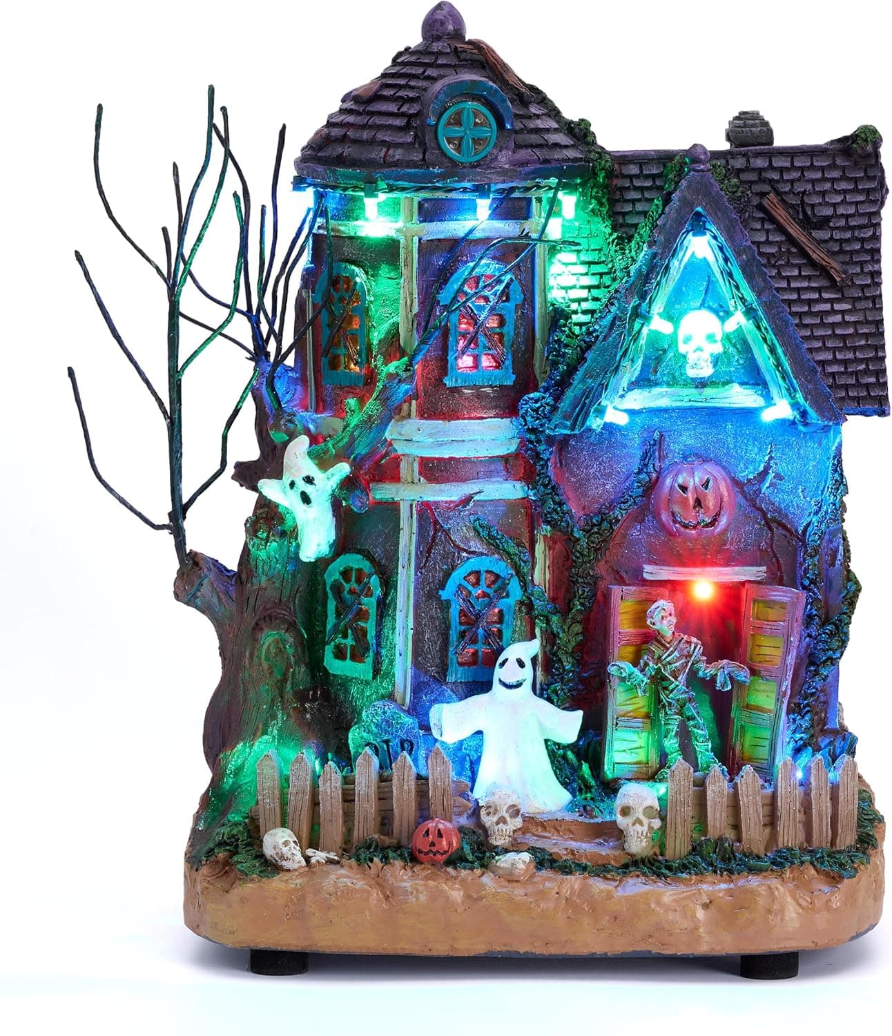 Amazon.com: Valery Madelyn Halloween Village for Home Decor, Lighted ...