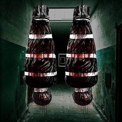 Amazon.com: 2 Set 5ft Hanging Corpse Dead Victim Props Halloween ...