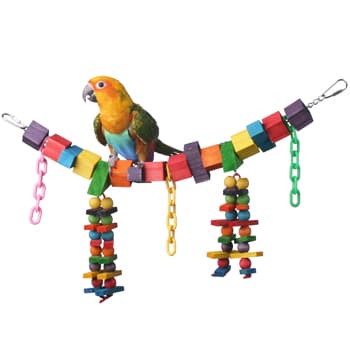 Rainbow Bridge Jr. - Medium Bird Toy - Super Bird Creations
