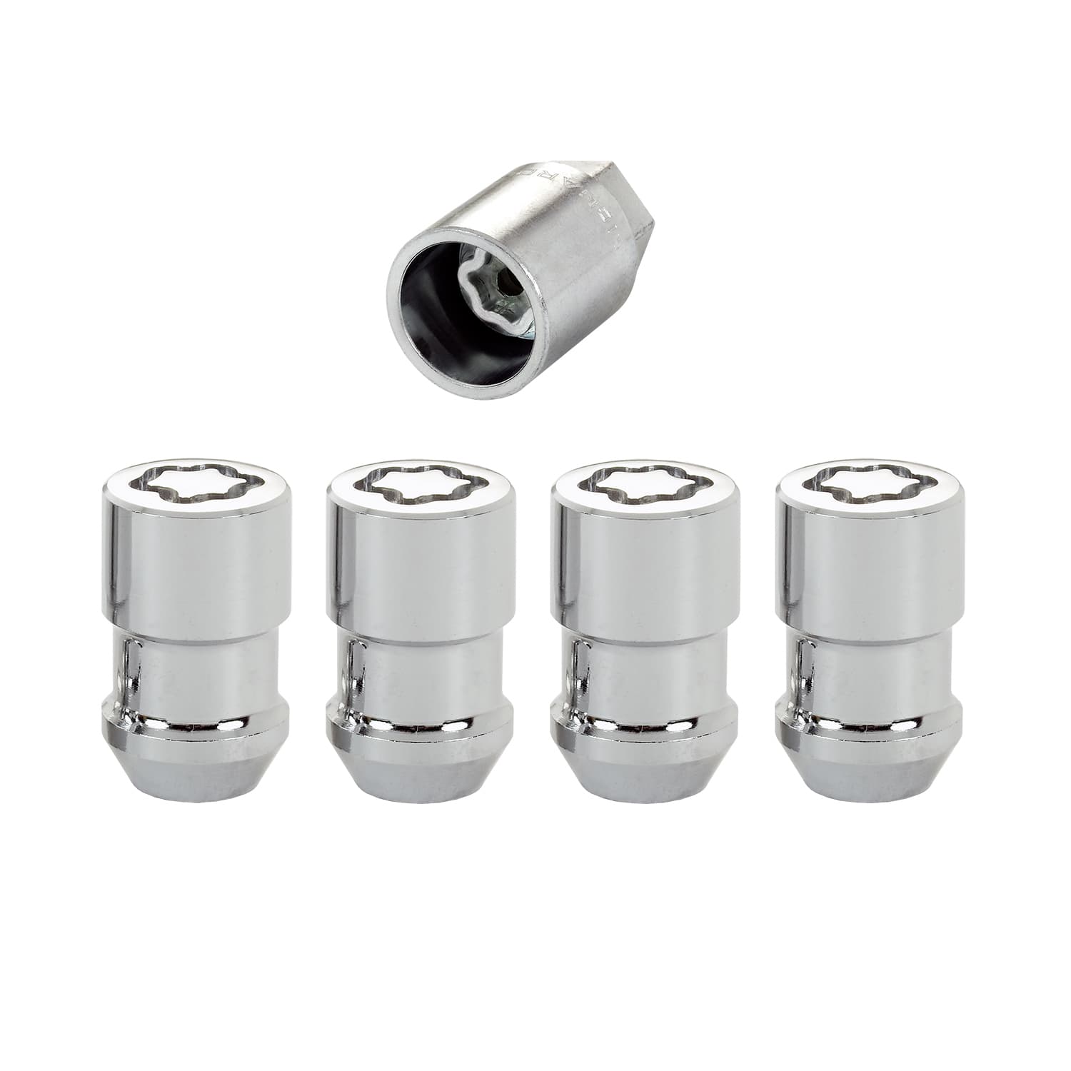 Chrome Cone Seat Wheel Lock Set (1/2-20 RH-LH Thread Size) – Set of 4 ...