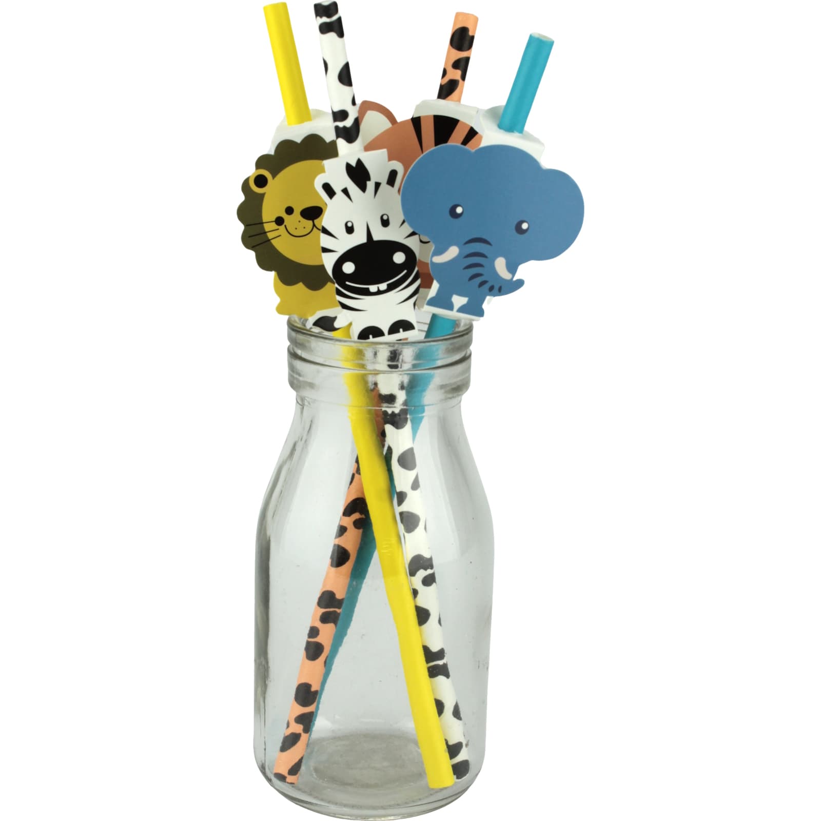 Jungle Animal Paper Straws (Pack of 12) - Discount Party Supplies