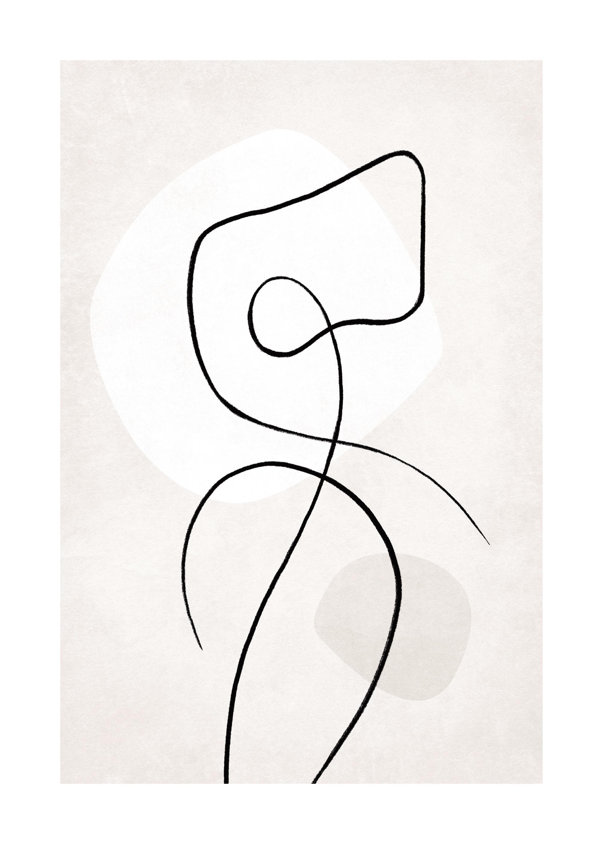 Artful Lines No4 Poster - Body abstract line art - desenio.com.au