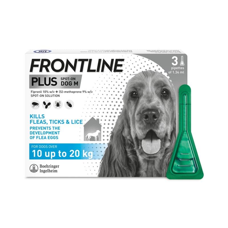 FRONTLINE® Plus Spot On for Dogs - M (10-20kg) Buy now.