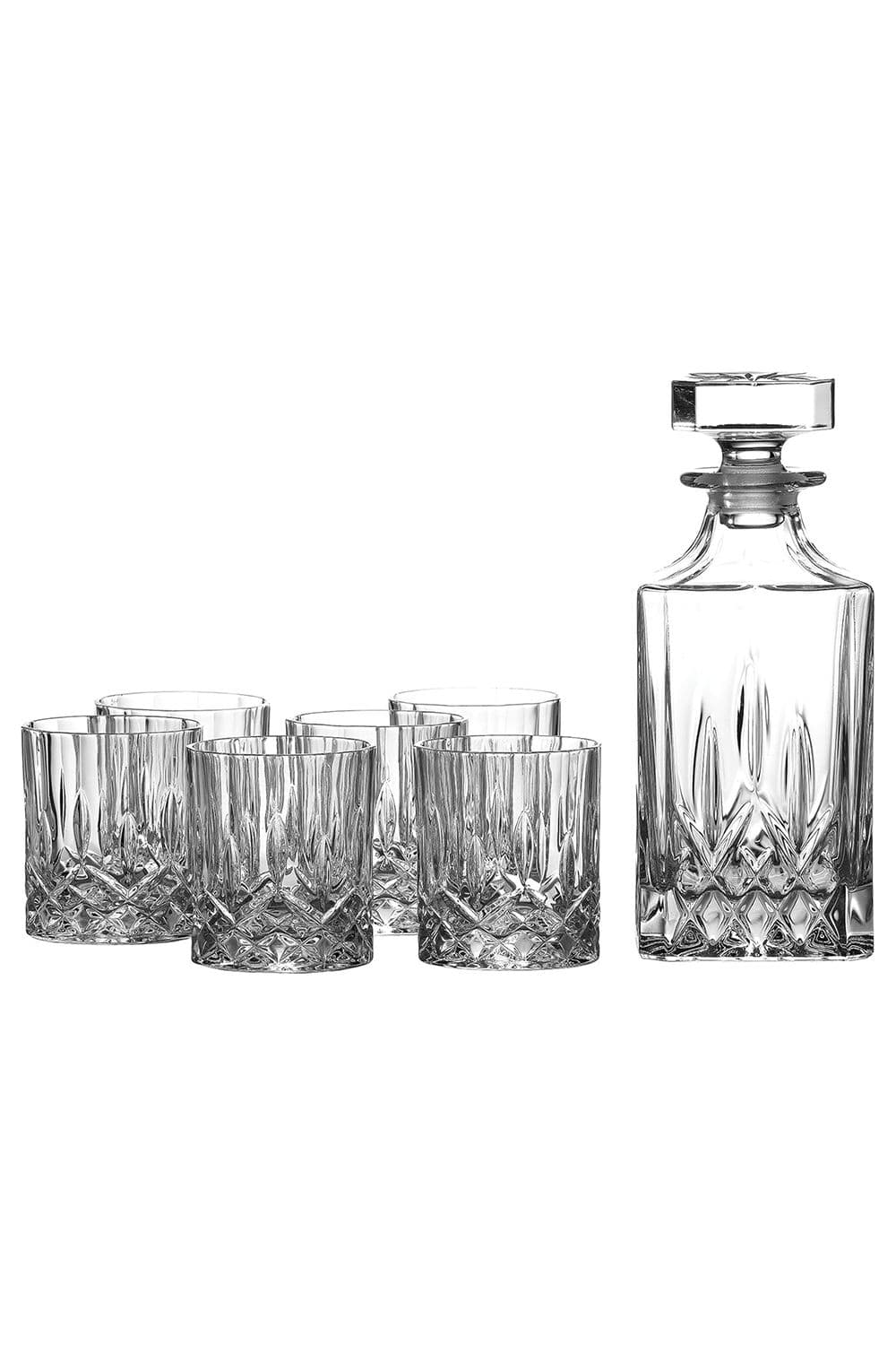 Glassware | Royal Doulton Seasons Crystal Decanter & 6 Tumbler Glasses ...