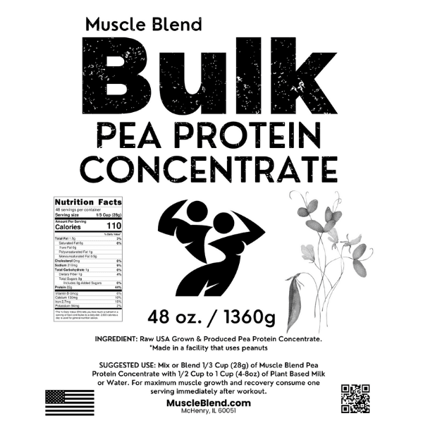 BULK Pea Protein Concentrate 48 oz – Muscle Blend